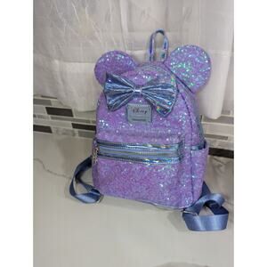 Loungefly Disney Exclusive Mini Backpack Sequin Celebration Excellent Condition